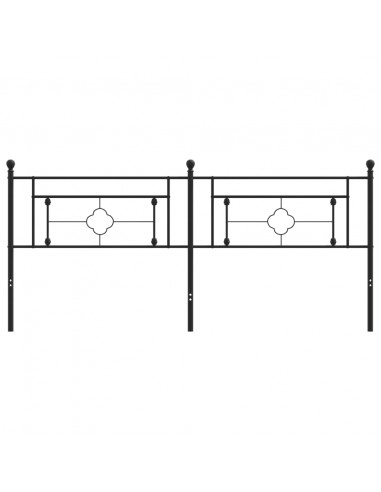 Testiera in Metallo Nero 200 cm