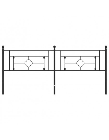Testiera in Metallo Nero 200 cm