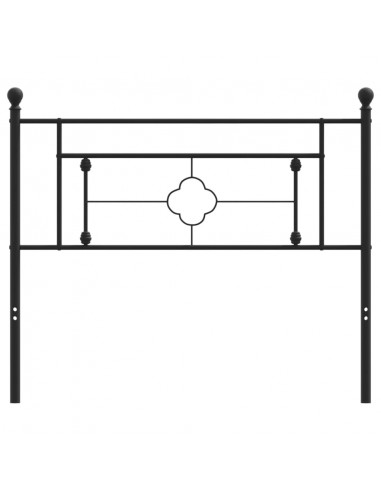 Testiera in Metallo Nero 107 cm