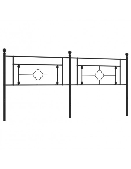 Testiera in Metallo Nero 193 cm