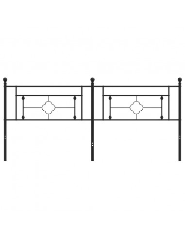 Testiera in Metallo Nero 193 cm