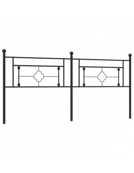 Testiera in Metallo Nero 193 cm