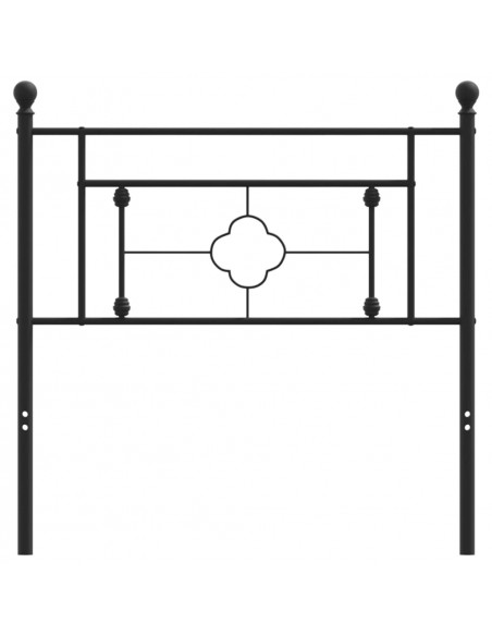 Testiera in Metallo Nero 90 cm
