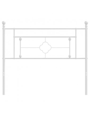 Testiera in Metallo Bianco 107 cm