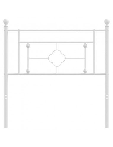 Testiera in Metallo Bianco 100 cm