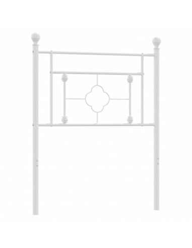 Testiera in Metallo Bianco 80 cm