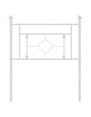 Testiera in Metallo Bianco 80 cm