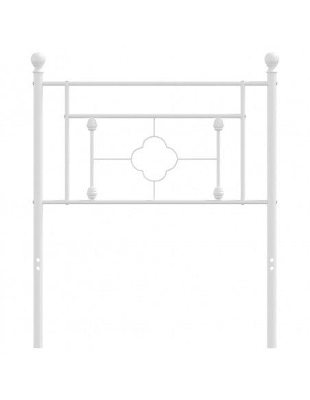 Testiera in Metallo Bianco 80 cm