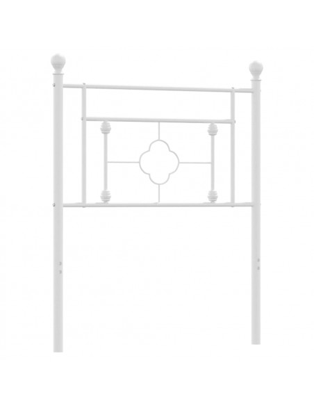Testiera in Metallo Bianco 80 cm