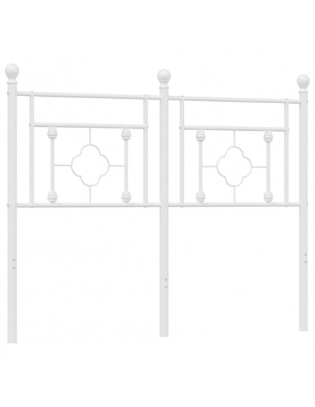Testiera in Metallo Bianco 120 cm