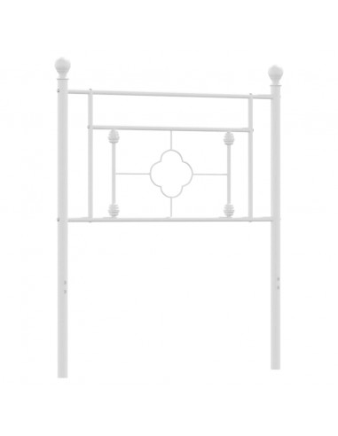 Testiera in Metallo Bianco 75 cm