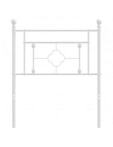 Testiera in Metallo Bianco 75 cm