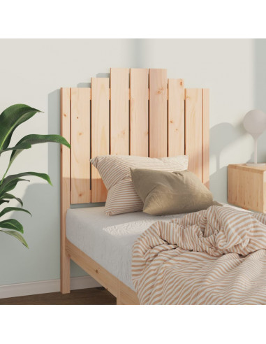 Testiera per Letto 81x4x110 cm in Legno Massello di Pino