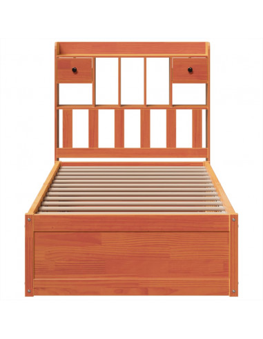 Giroletto senza Materasso Marrone Cera 100x200 cm Legno di Pino