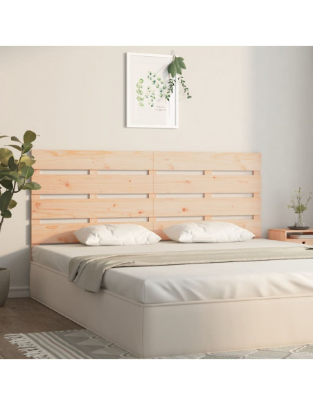 Testiera per Letto 120x3x80 cm in Legno Massello di Pino