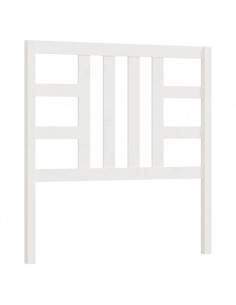 Testiera per Letto Bianca 106x4x100 cm Legno Massello di Pino 2