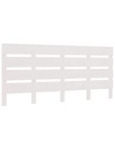Testiera per Letto Bianca 120x3x80 cm in Legno Massello di Pino 2