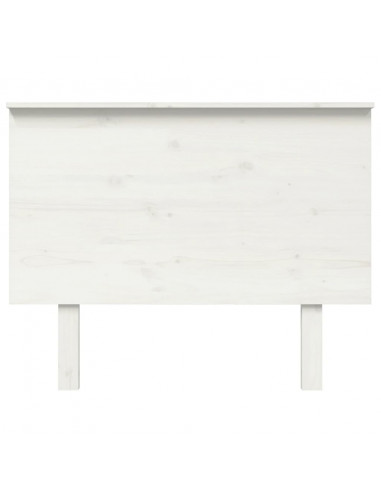 Testiera per Letto Bianca 104x6x82,5 cm Legno Massello di Pino
