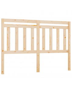 Testiera per Letto 140x4x100 cm in Legno Massello di Pino 2