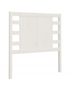 Testiera per Letto Bianca 81x4x100 cm in Legno Massello di Pino 2