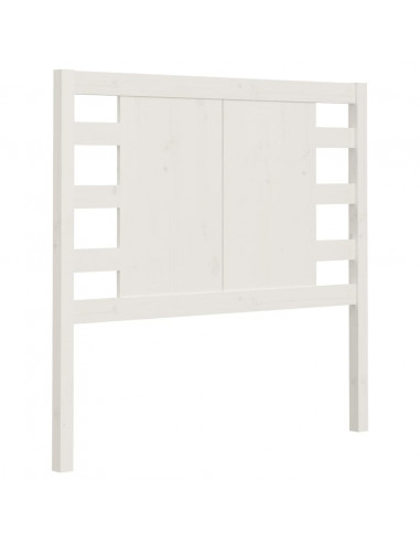 Testiera per Letto Bianca 81x4x100 cm in Legno Massello di Pino