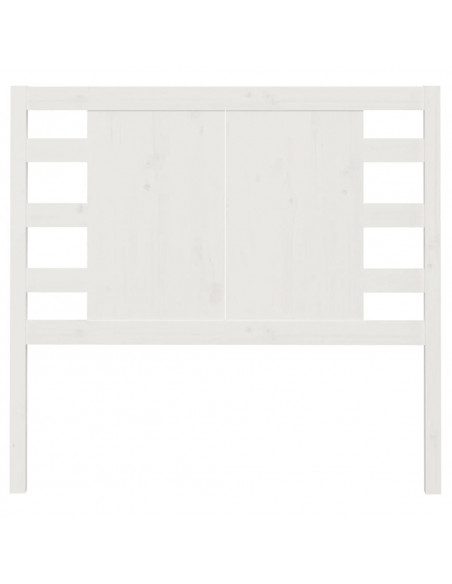 Testiera per Letto Bianca 81x4x100 cm in Legno Massello di Pino