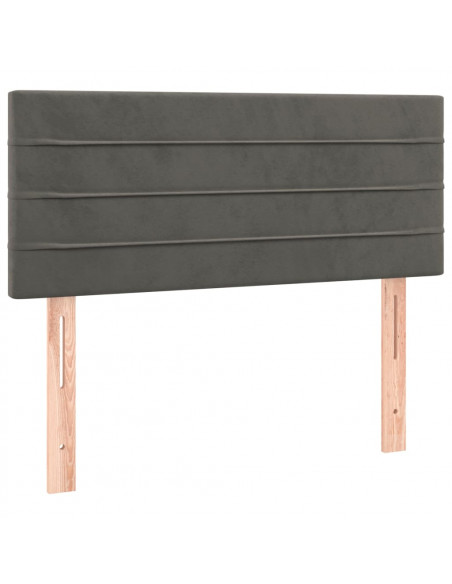 Testiera Grigio Scuro 100x5x78/88 cm in Velluto