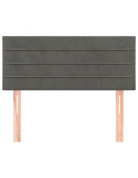 Testiera Grigio Scuro 100x5x78/88 cm in Velluto