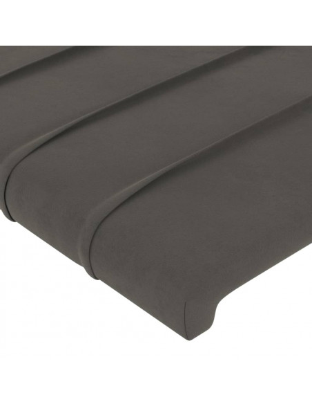 Testiera Grigio Scuro 100x5x78/88 cm in Velluto