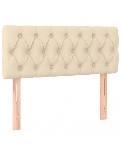 Testiera Crema 100 x 7 x 78/88 cm in Tessuto 2