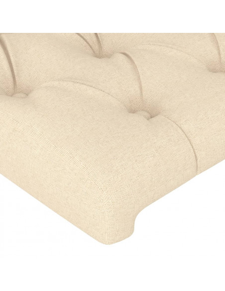 Testiera Crema 100 x 7 x 78/88 cm in Tessuto