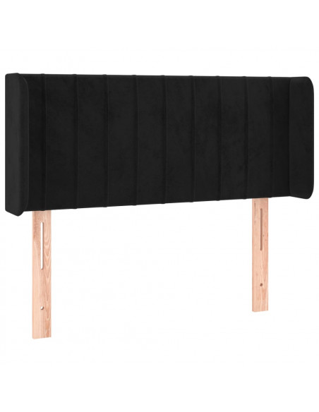 Testiera ad Orecchio Nera 83x16x78/88 cm in Velluto