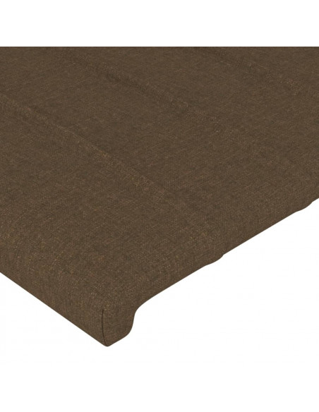 Testiera 2 pz Marrone Scuro 100x5x78/88 cm in Tessuto