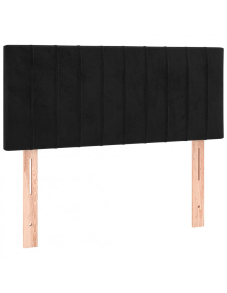 Testiera Nera 80x5x78/88 cm in Velluto