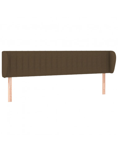 Testiera ad Orecchio Marrone Scuro 203x23x78/88 cm in Tessuto