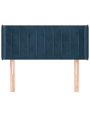 Testiera ad Orecchio Blu Scuro 83x16x78/88 cm in Velluto