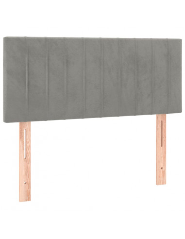 Testiera Grigio Chiaro 80x5x78/88 cm in Velluto