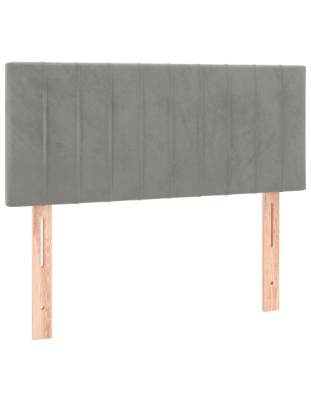 Testiera Grigio Chiaro 80x5x78/88 cm in Velluto