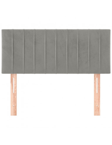 Testiera Grigio Chiaro 80x5x78/88 cm in Velluto