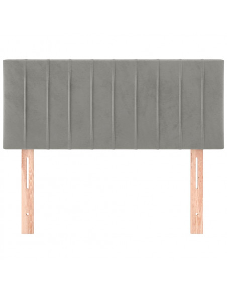 Testiera Grigio Chiaro 80x5x78/88 cm in Velluto