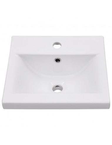 Set Mobili da Bagno 5 pz Grigio Cemento in Legno Multistrato