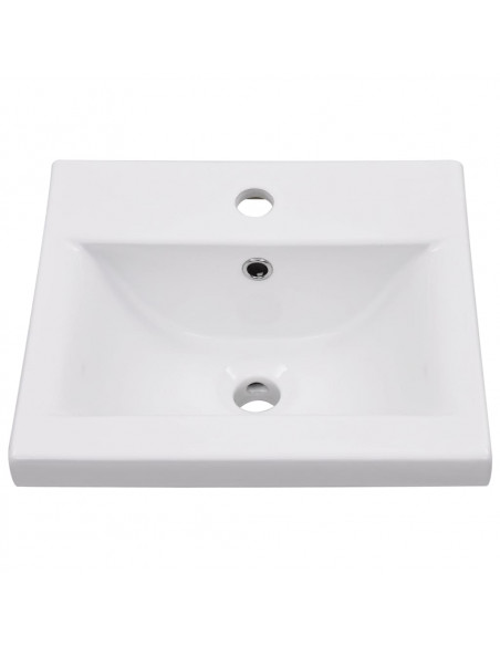Set Mobili da Bagno 5 pz Grigio Cemento in Legno Multistrato
