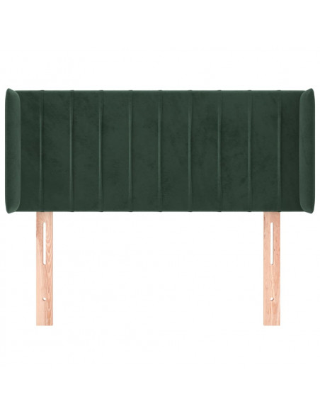 Testiera ad Orecchio Verde Scuro 83x16x78/88 cm in Velluto