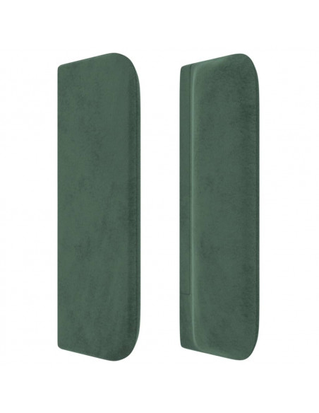 Testiera ad Orecchio Verde Scuro 83x16x78/88 cm in Velluto