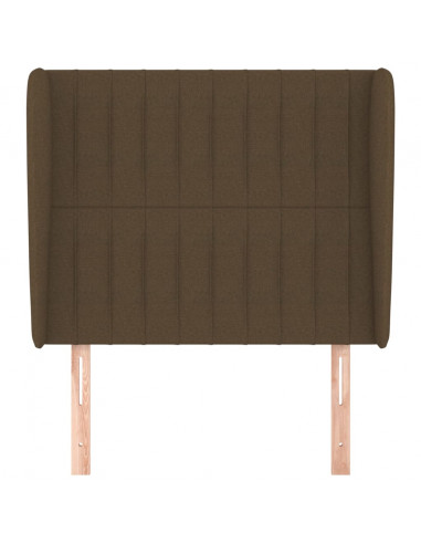 Testiera ad Orecchio Marrone Scuro 93x23x118/128 cm in Tessuto