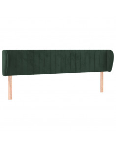 Testiera ad Orecchio Verde Scuro 203x23x78/88 cm in Velluto 2