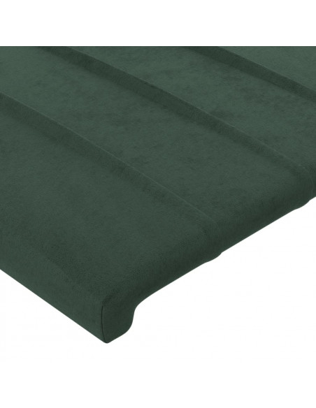 Testiera ad Orecchio Verde Scuro 203x16x78/88 cm in Velluto
