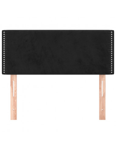 Testiera Nera 100x5x78/88 cm in Velluto