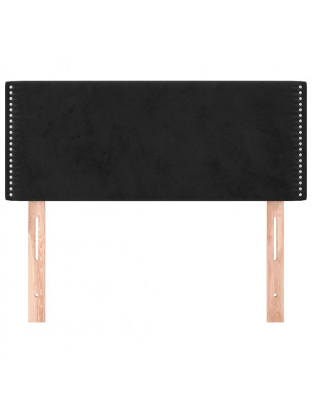 Testiera Nera 100x5x78/88 cm in Velluto