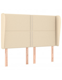 Testiera ad Orecchio Crema 147 x 23 x 118/128 cm in Tessuto 2